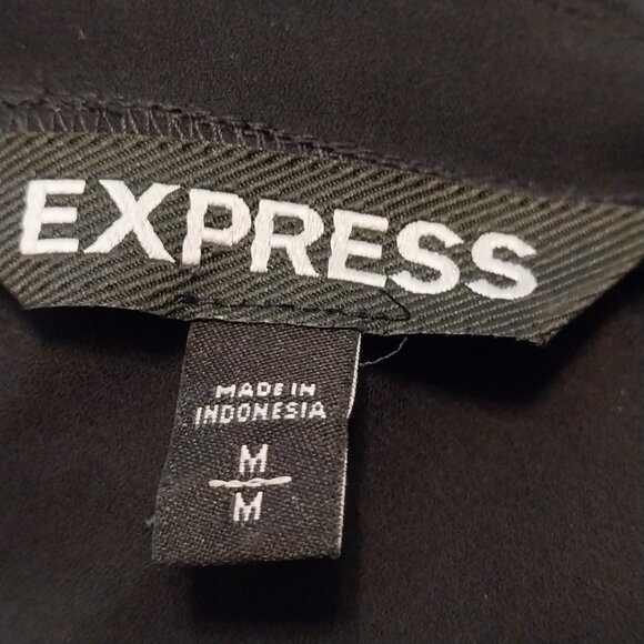 EXPRESS SIZE M BLACK ROUND NECK LONG SLEEVE BLOUSE - Picture 11 of 11